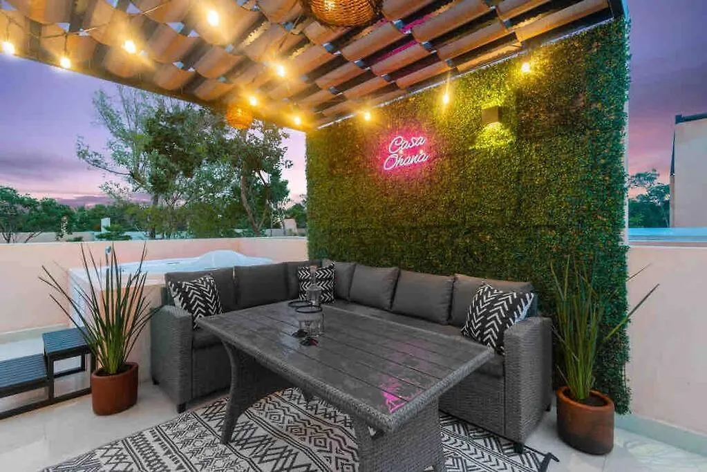 Casa Ohana~3Br W/ Private Pool & Rooftop Jacuzzi, Wifi, Gym, & 5 Km To Beach Tulum Villa